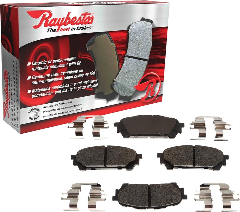 Raybestos R-Line Automotive Replacement Rear Ceramic Brake Pad Set for Select Nissan Altima, Rogue, Sentra, Murano, Maxima, Pathfinder, Z Model Years (MGD905CH) - Image 1